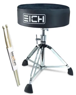 Produktbild von Eich Hocker DBC400R-SST Subwoofer-Hocker Velours mit Trommelstöcken