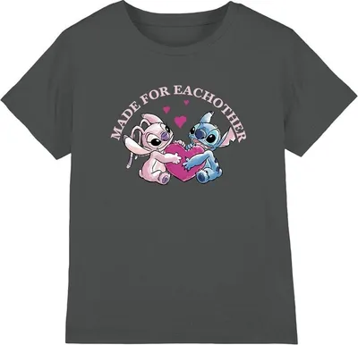 Produktbild von Lilo & Stitch - "Made For Each Other" T-Shirt für Kinder TV3999 (116) (Holzkohle)