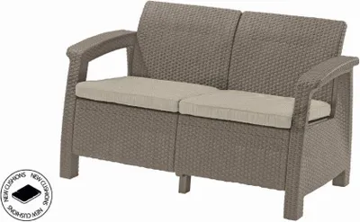 Produktbild von KETER Gartenmöbel-Set Corfu Love Seat Cappuccino – 227644
