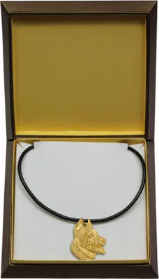 Image de Berger de Beauce - Collier pour chien dans un coffret cadeau, pendentif plaqué or pour les amateurs de chiens, bijou original signé Art-Dog
