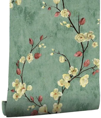 Imagen del producto de Ibenzoa® Papel pintado adhesivo con motivos florales – 44 cm x 300 cm, 44 cm x 600 cm, 44 cm x 1000 cm; para paredes y muebles, resistente al agua, al aceite y a la humedad