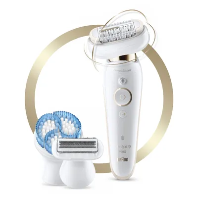 Obrázek produktu pro Braun Silk-épil 9 81688637, Bílá, Zlato, 40 pinzeta/pinzety, Podpaží, Bikiny, Front thigh, Vnitřní paže, Exfoliace, LED, 0,5 mm
