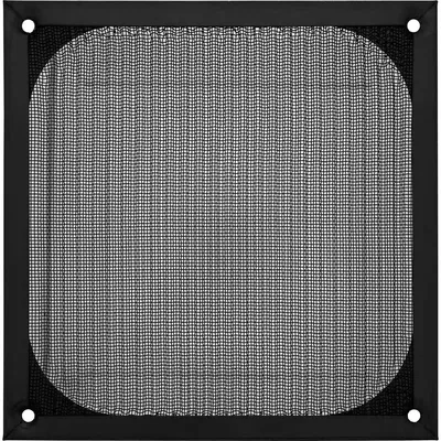 Produktbild von InLine Lüftergitter, Aluminium Filter, 140x140mm, schwarz, Lüfterhaube, Aluminium, Schwarz, 14 cm, 140 mm, 140 mm