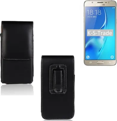 Produktbild von K-S-Trade Gürteltasche kompatibel mit Samsung Galaxy J5 (2016)  Schutz-Hülle Handy-Hülle mit Magnetverschluss  Holster in schwarz