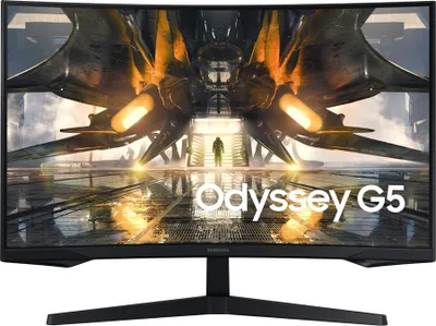 Produktbild von 80cm/32" (2560x1440) Samsung Odyssey G5 S32AG550EP Gaming WQHD LED 165Hz HDR10 1ms Curved HDMI DP Black