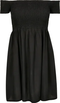 Produktbild von Urban Classics Kurzes Kleid Damen Ladies Smoked Off Shoulder Dress schwarz S