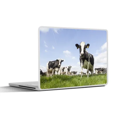 Produktbild von MuchoWow® Laptop Aufkleber Sticker Cover Kühe - Gras - Tiere - Sonne - Bauernhof 32.5x23.5 cm - Sticker für Laptop - Selbstklebend