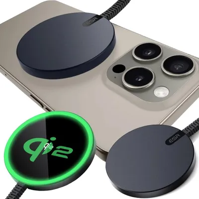 Image de Esr Halolock Qi2 Mini Magnetic Magsafe Wireless Charger 15W Black
