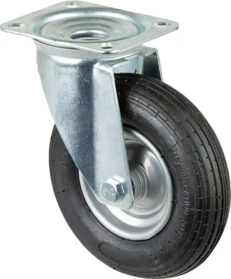 Zdjęcie produktu dla BS ROLLEN Zestaw kołowy pneumatyczny (koło Ø 200 mm, nośność 75 kg / zestaw skrętny z przykręcaną płytką) - L400.C90.200