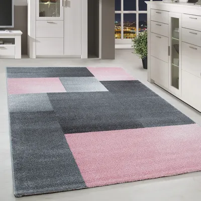 Produktbild von Homebyhome Koberec do obývačky abstraktný dizajn moderný krátky vlas koberec do spálne obdĺžnikový jednoduchá údržba rozmer 120x170 cm
