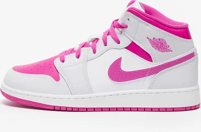 Immagine prodotto di Nike Air Jordan 1 Mid White Fire Pink Iris Whisper Sneaker da donna NUOVE - 39