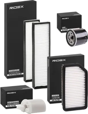 Produktbild von RIDEX Filterset Inspektionspaket Filtersatz für HYUNDAI i20 (PB, PBT)
