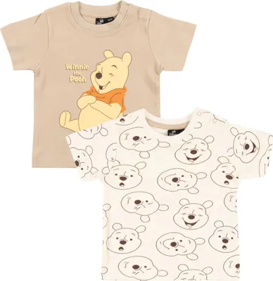 Produktbild von Disney Winnie Pooh Baby T-Shirt für Jungen und Mädchen - Shirt Babykleidung Kurzarm Beige (2er Pack) 62-68