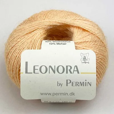 Zdjęcie produktu dla Leonora od Permin – wysokiej jakości przędza mieszana (wełna, jedwab, mohair) w kolorze miodowo-żółtym (44)
