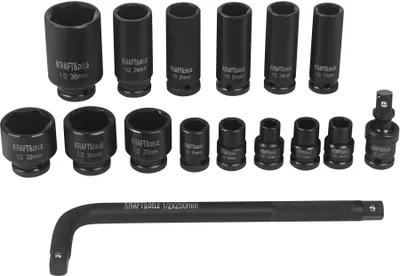 Obrázok produktu pre Nárazové hlavice, Kraft&Dele, KD11762, 1/2", 16 kusov