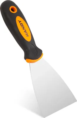 Produktbild von Farbspachtel / Kittmesser - 75 mm | Edelstahl, Gummigriff [10271B]