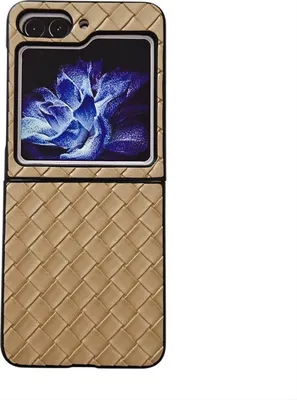 Produktbild von König Design Hülle kompatibel mit Samsung Galaxy Z Flip5 5G Kunststoff Soft Handyhülle - Handy Case Gold