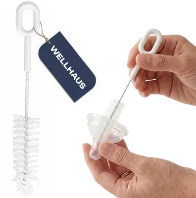 Obrázok produktu pre WELLHAUS Mini kefa na čistenie cumlíkov a fliaš, biela, 165 cm