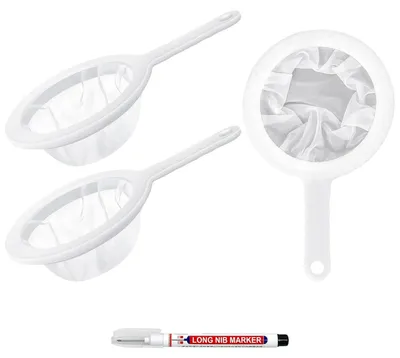 Feines Siebset 3-tlg. 100/200/400 Mesh mit Griff + Marker