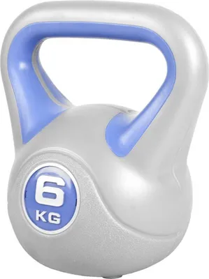 Obrázok produktu pre Gorilla Sports Kettlebell činka, vinylová, modrá, 6 kg