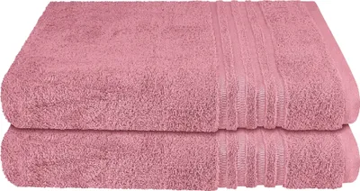 Produktbild von Schiesser Frottier Duschtuch Milano im 2er Set | 100% Baumwolle aus nachhaltiger Produktion | weich, saugstark, farbecht | 70x140cm | Malve