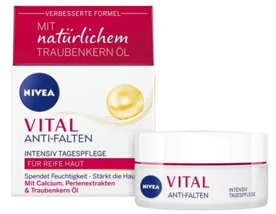Produktbild von NIVEA Vital Anti-wrinkle Intensive Day Care, Tagescreme, Frauen, Anspruchsvolle Haut, Reife Haut, Gesicht, Anti-Falten, Feuchtigkeitsspendend, Regenerierend, Revitalisierend, Verstärkung, 50 ml