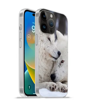 Produktbild von MuchoWow® Handyhülle Schutzhülle Hülle für Apple iPhone 14 Pro Max Wölfe - Schnee - Familie Silikon Softcase Handy Hülle - Hardcover