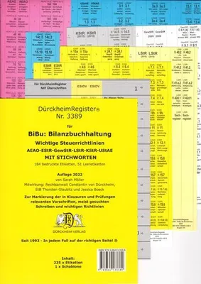Obrázok produktu pre DürckheimRegister® BiBu-BILANZBUCHHALTUNG für SteuerRichtlinien mit Stichworten