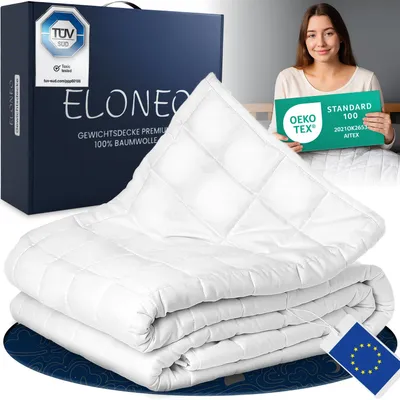 Obrázok produktu pre Závažná prikrývka, 11 kg, 135x200 cm, vyrobená zo 100% bavlny, určená na relaxáciu