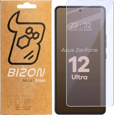 Produktbild von Elastyczne szkło hybrydowe Bizon Glass Mule do Asus Zenfone 12 Ultra