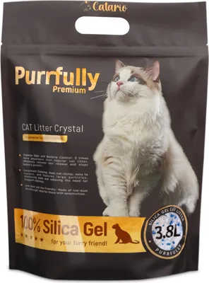 Obrázok produktu pre Catario Purrfully Premium - silikónová podstielka pre mačky 3,8 l, do misky na odpadky, vysoká kvalita