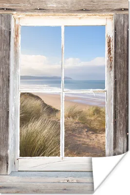 Produktbild von MuchoWow® Poster Strand - Meer - Blick 40x60 cm - Plakate für die Wand - Poster Babyzimmer