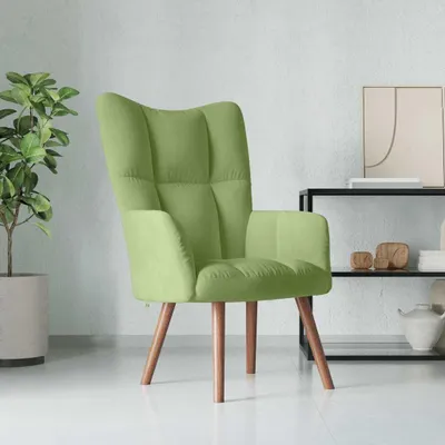 Image de vidaXL Fauteuil relax vert clair velours