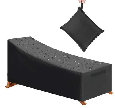 Image de Housse imperméable pour l'extérieur, d'une seule pièce, noire.