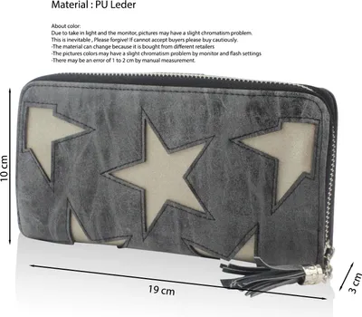 Produktbild von Glamexx24 Geldbörse Elegant Damen Portemonnaie Frau Kunstleder Geldbeutel Reißverschluss Handytasche-Farbe: 1a9 Hell Grau
