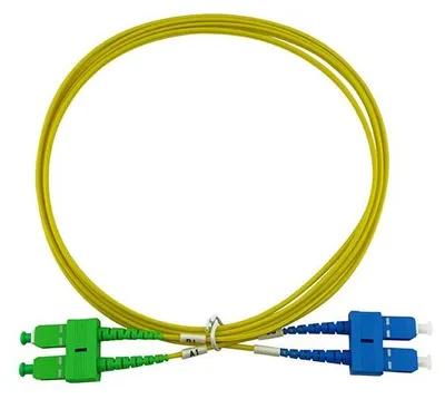 Immagine prodotto di Cavo patch in fibra ottica duplex BlueOptics SC-UPC/SC-APC monomodale da 15 metri