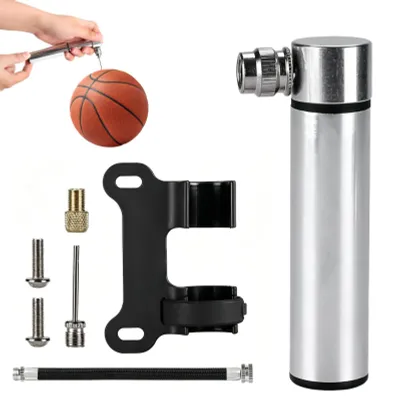 Produktbild von Mini-Fahrradpumpe, tragbare Hochdruckpumpe bis zu 120 PSI mit Zubehör