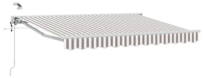 Image de vidaXL Store électrique rétractable gris clair et blanc 4 × 3,5 m