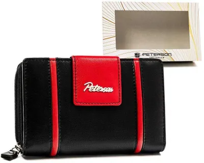 Obrázek produktu pro Peterson dámská kožená peněženka RFID černá horizontální 15,5x10 cm