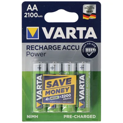 Immagine prodotto di Batteria ricaricabile Mignon VARTA ''LONGLIFE ACCU Ready2Use'', Ni-MH, 2.100mA, tipo AA, blister di 4 pezzi