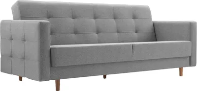 Produktbild von Skandinavisches Sofa, elegante Steppung, Schlafsofa, Bettsofa mit Schlaffunktion und Bettzeugablage, ideal für jeden Raum, klassischer Stil und modernes Design, verschiedene Farbvarianten, Wohnzimmer, Zimmer, Gästezimmer, Lounge - Sofa SCARLETT Hellgrau