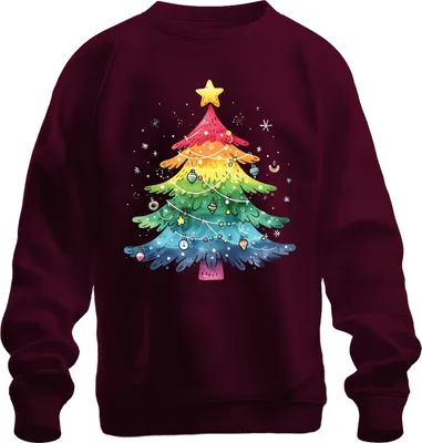 Produktbild von Weihnachtsbaum LGBTQ - Weihnachten Weihnachtsgeschenk Christmas Uni Weihnachtspullover, Burgundy, S