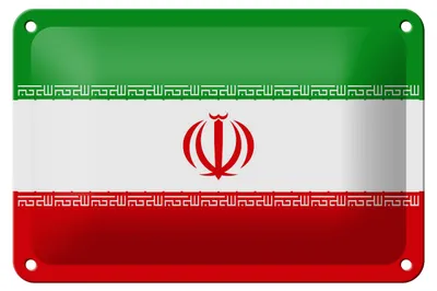 Produktbild von Blechschild Flagge Iran 18x12cm Flag of iran Dekoration