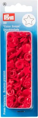 Obrázok produktu pre Prym 393238, Patentové kliešte, Polyoxymetylén (POM), Červená, Matte, Hviezda (tvar), 1,24 cm
