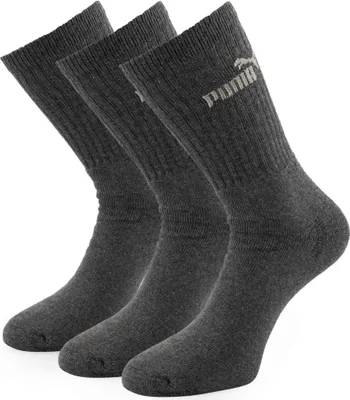 Produktbild von Puma Crew Sock 3p Socken Grau 35-38 - 35/38