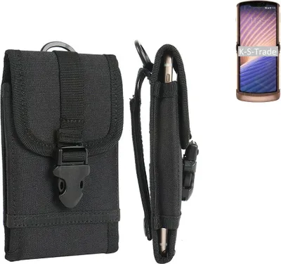 Produktbild von K-S-Trade Holster Handy Hülle kompatibel mit Motorola Moto G9 Plus Holster Handytasche Gürtel Tasche Schutz Hülle Robust Outdoor schwarz