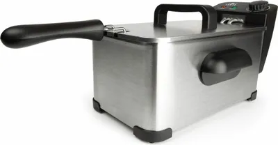 Obrázok produktu pre Fritéza Lentz s objemom 3 litre z nerezovej ocele so studenou zónou a vekom vrátane fritovacieho koša Fritéza s výkonom 2000 W