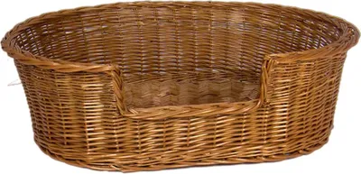 Produktbild von Hundekorb "mit Einstieg", oval, braun, T 86cm x B 61cm x H 24cm