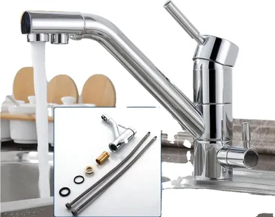 Obrázek produktu pro Kuchyňská baterie, 3cestné otočné rameno, otáčení o 360°