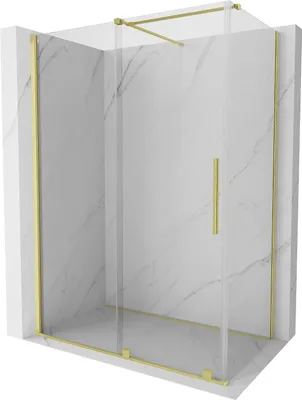 Immagine prodotto di Mexen Velar cabina doccia scorrevole 160 x 70 cm, trasparente, oro spazzolato - 871-160-070-01-55